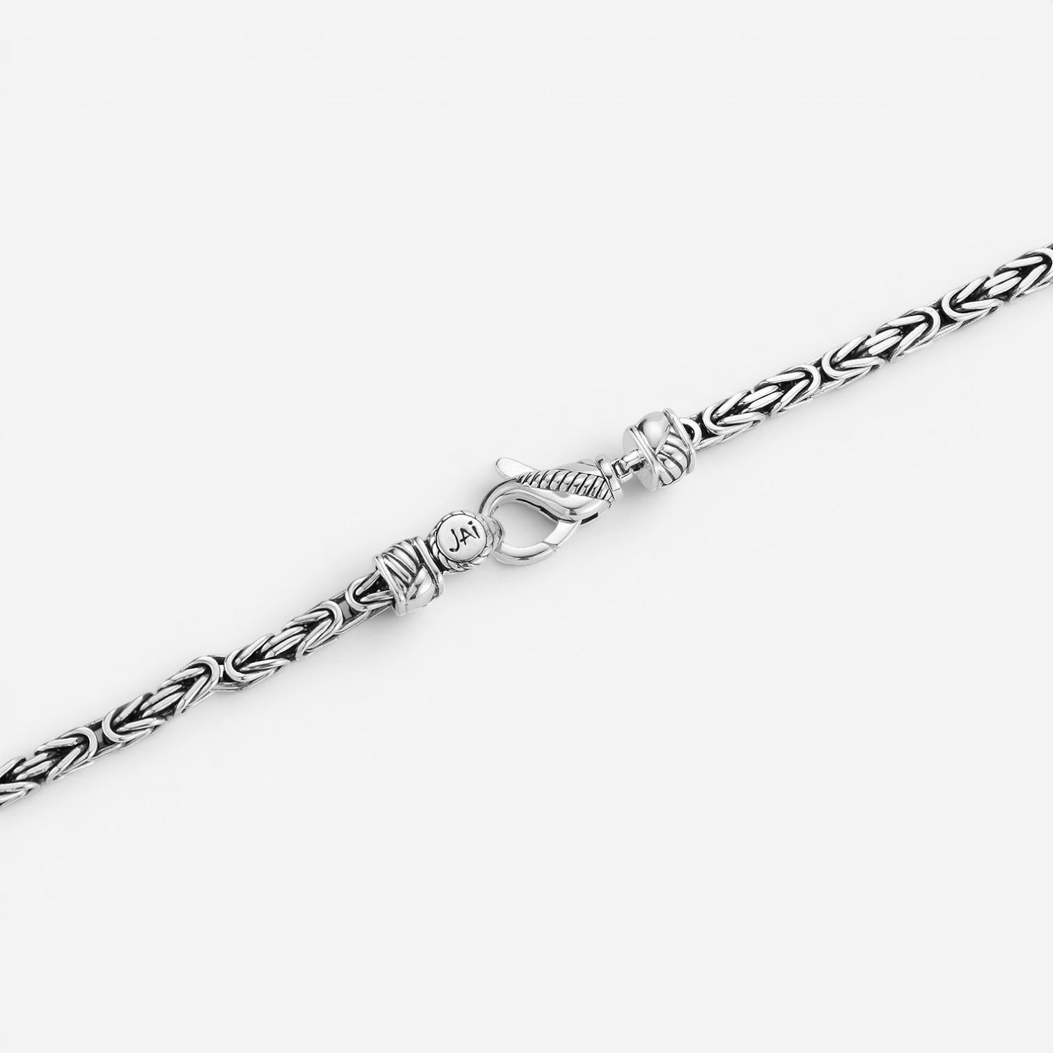 JAI Sterling Silver Byzantine Men's Necklace JJH1034MN