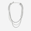 JAI Sterling Silver Freshwater Pearl Multi-Strand Byzantine Box Chain Necklace J