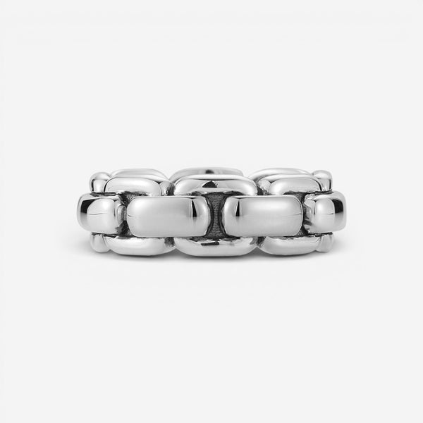 JAI Sterling Silver Box Chain Men's Band Ring JJH1045MR