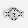 JAI Sterling Silver Hammered Statement Ring JJH3006R