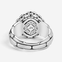 JAI Sterling Silver Hammered Statement Ring JJH3006R