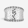 JAI Sterling Silver Hammered Saddle Ring JJH3008R