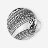 JAI Master Artisan Sterling Silver Hammered & Textured Disk Ring JJH3020R