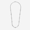 JAI Sterling Silver Hammered Bead Box Chain Necklace JJH3027N-24