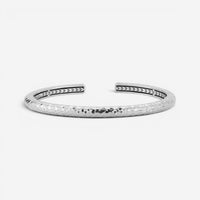 JAI Sterling Silver Textured Men's Cuff Bracelet JJH3030MB