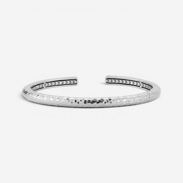 JAI Sterling Silver Textured Men's Cuff Bracelet JJH3030MB