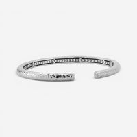 JAI Sterling Silver Textured Men's Cuff Bracelet JJH3030MB