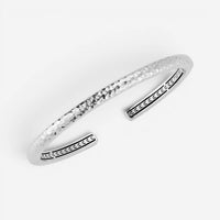 JAI Sterling Silver Textured Men's Cuff Bracelet JJH3030MB