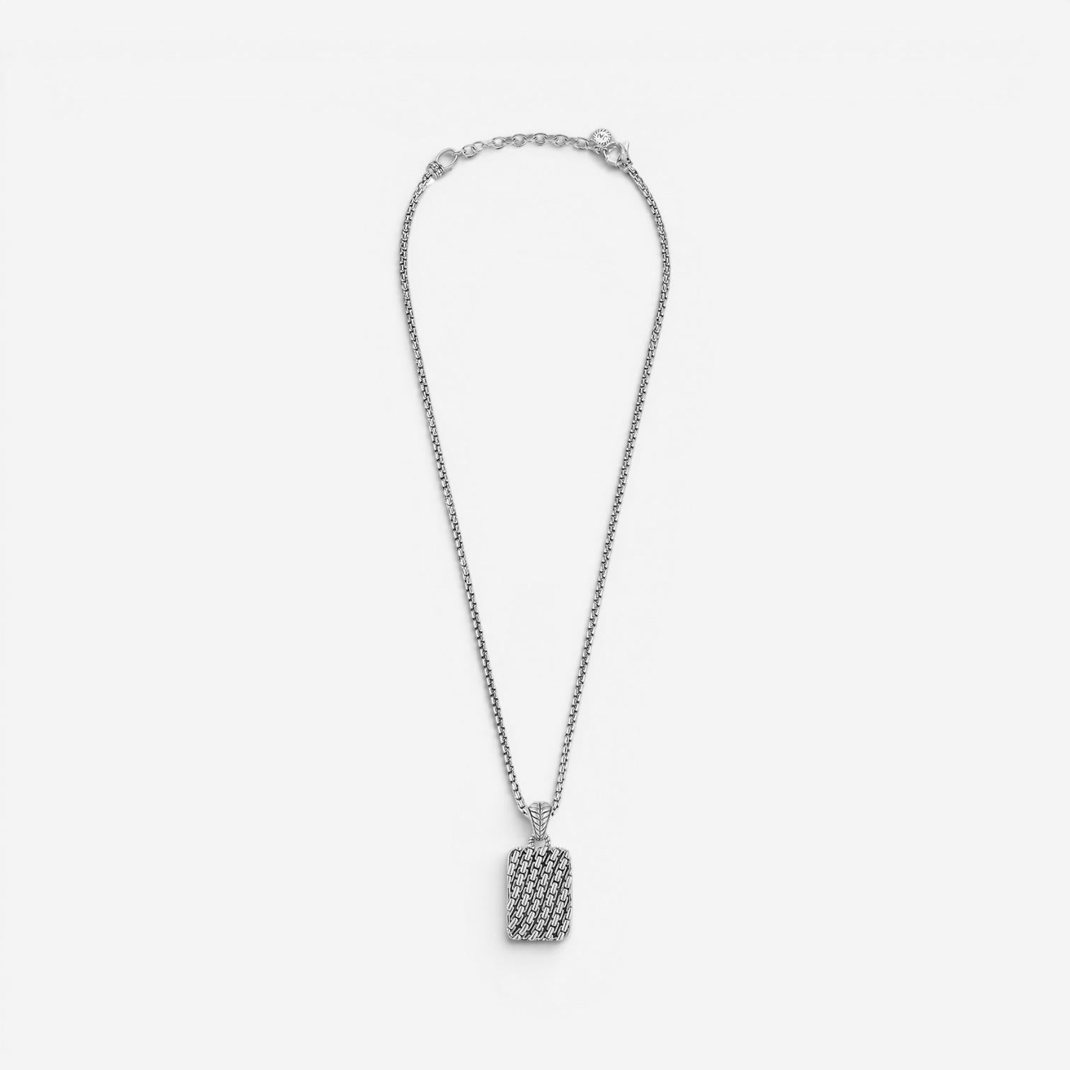 JAI Sterling Silver Master Artisan Tablet Men's Pendant Necklace JJH3036MP-22