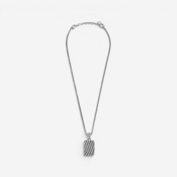 JAI Sterling Silver Master Artisan Tablet Men's Pendant Necklace JJH3036MP-22