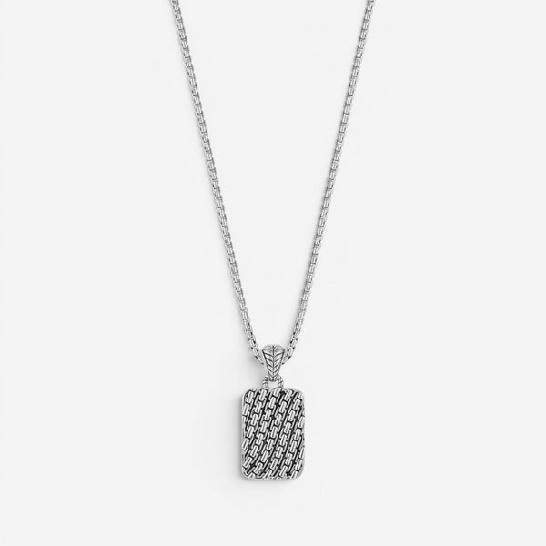 JAI Sterling Silver Master Artisan Tablet Men's Pendant Necklace JJH3036MP-22