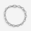 JAI Sterling Silver Textured Men's Link Bracelet JJH3040MB
