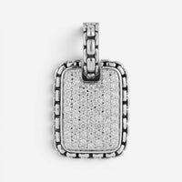 JAI Sterling Silver Diamond Pave Men's Pendant Necklace JJH3041MP-DI