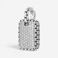 JAI Sterling Silver Diamond Pave Men's Pendant Necklace JJH3041MP-DI