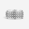 JAI Sterling Silver Artisan Textured Spinner Ring JJH3056MR