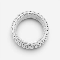 JAI Sterling Silver Artisan Textured Spinner Ring JJH3056MR