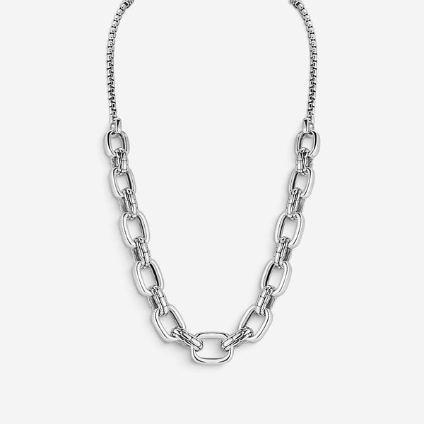 JAI Graduated Statement Link Sterling Silver Necklace JJH4007N-16