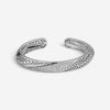 JAI Master Artisan Sterling Silver White Topaz Cuff Bangle Bracelet JJH5005B-WT