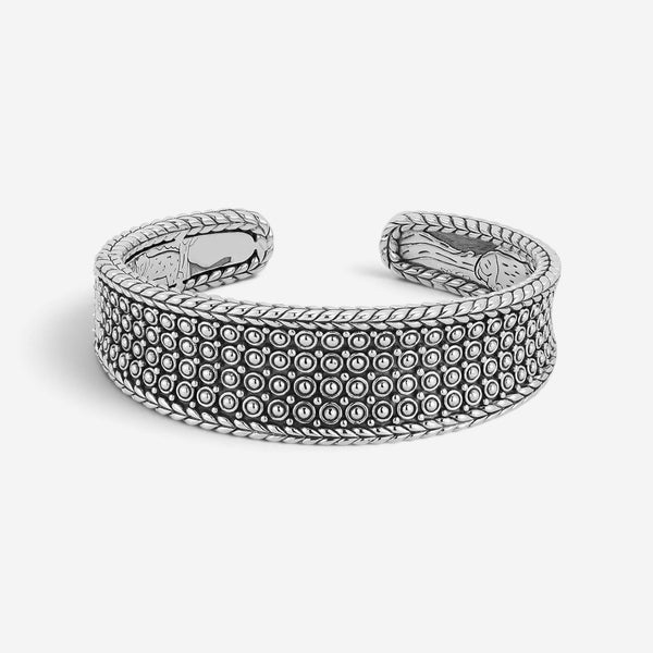 JAI Kalahari Sterling Silver Concave Cuff Bangle Bracelet JJH5031B