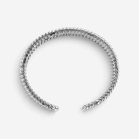 JAI Kalahari Sterling Silver Concave Cuff Bangle Bracelet JJH5031B