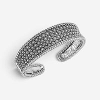 JAI Kalahari Sterling Silver Concave Cuff Bangle Bracelet JJH5031B