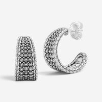 JAI Kalahari Sterling Silver Concave Earrings JJH5031E