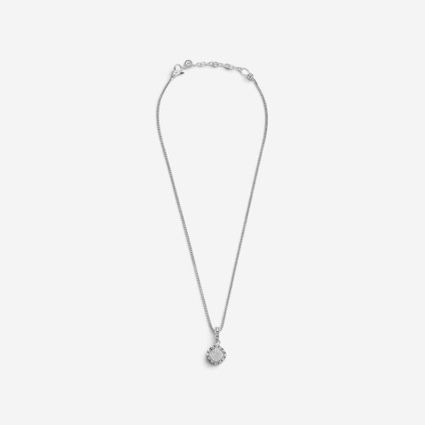 JAI Sterling Silver Pave Diamond Cushion Pendant Necklace JJH6005P-18-DI