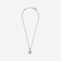 JAI Sterling Silver Pave Diamond Heart Pendant Necklace JJH6006P-18-DI