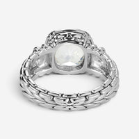 JAI Sterling Silver Diamond & White Topaz Ring JJH6007R-WTDI