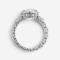 JAI Sterling Silver Diamond & White Topaz Ring JJH6007R-WTDI