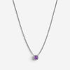 JAI Sterling Silver Diamond & Amethyst Pendant Necklace JJH6012N-16-AMDI