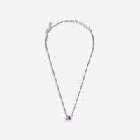JAI Sterling Silver Diamond & Amethyst Pendant Necklace JJH6012N-16-AMDI