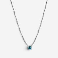 JAI Sterling Silver Diamond & London Blue Topaz Pendant Necklace JJH6012N-16-LTD