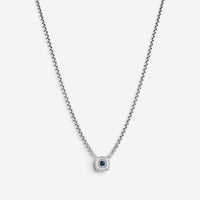 JAI Sterling Silver Diamond & London Blue Topaz Pendant Necklace JJH6012N-16-LTD