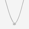 JAI Sterling Silver Diamond & White Topaz Pendant Necklace JJH6012N-16-WTDI