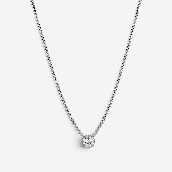 JAI Sterling Silver Diamond & White Topaz Pendant Necklace JJH6012N-16-WTDI