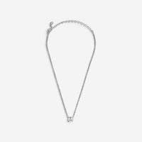 JAI Sterling Silver Diamond & White Topaz Pendant Necklace JJH6012N-16-WTDI