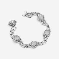 JAI Sterling Silver Diamond Box Chain Bracelet JJH6013B-DI