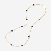Goshwara Beyond 18K Yellow Gold Amethyst Beads & Tumbles Necklace JN0140