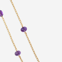 Goshwara Beyond 18K Yellow Gold Amethyst Beads & Tumbles Necklace JN0140
