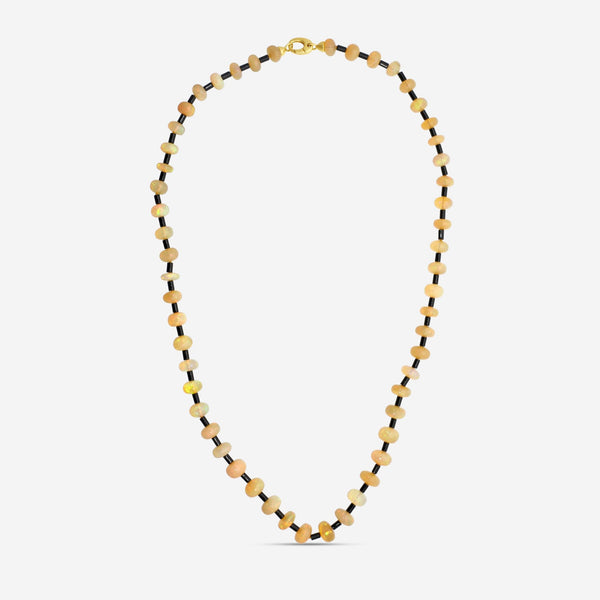 Goshwara 18K Yellow Gold Opal & Onyx Limited Edition Necklace JN0328-OPOXY20