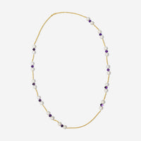 Goshwara Beyond 18K Yellow Gold Amethyst & White Coral Beads Necklace JN0334-AMC