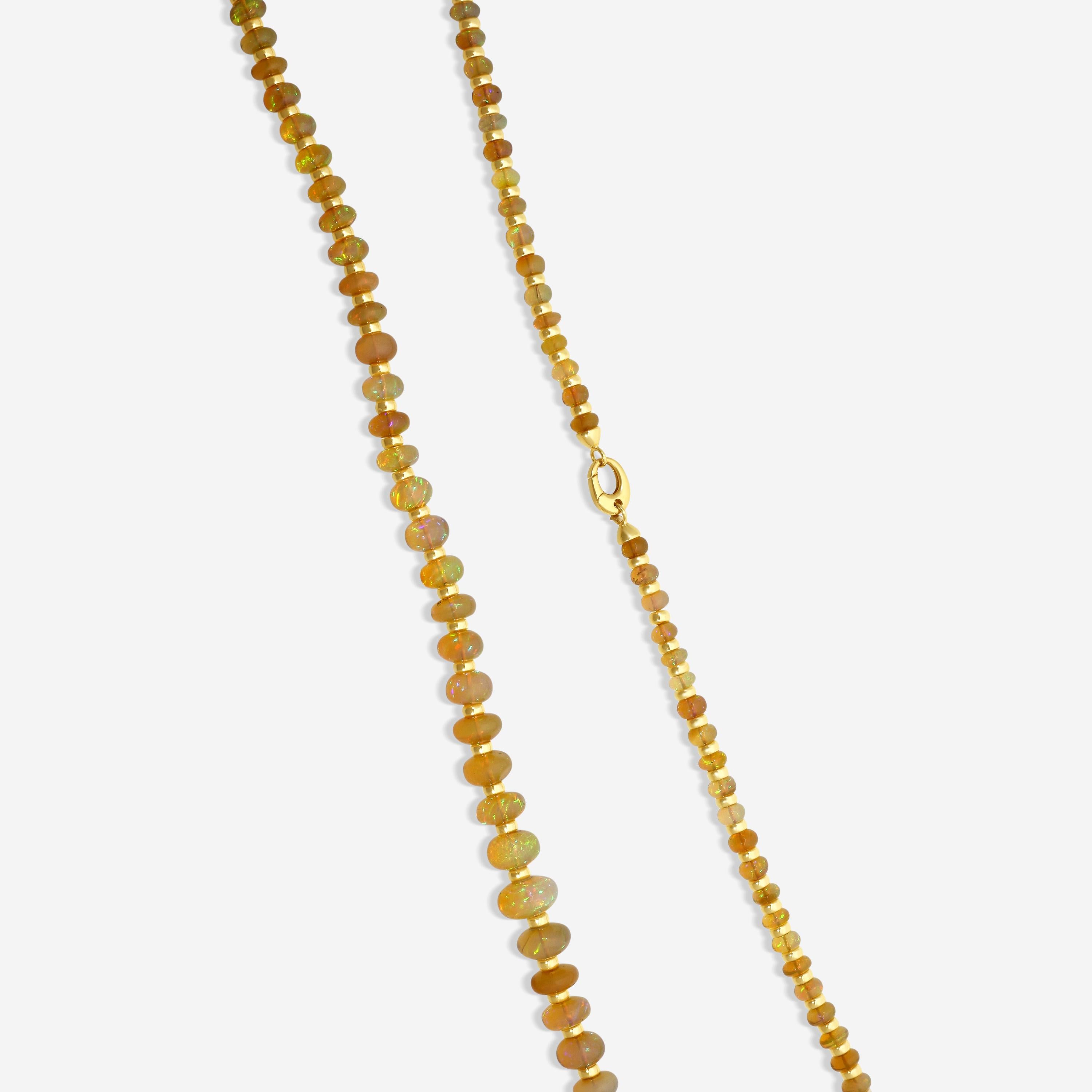 Goshwara Beyond 18K Yellow Gold Yellowish Brown Opal Necklace JN0294