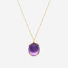 Goshwara Rock-N-Roll 18K Yellow Gold Amethyst Oval Cabochon Pendant JP0002-S-AM