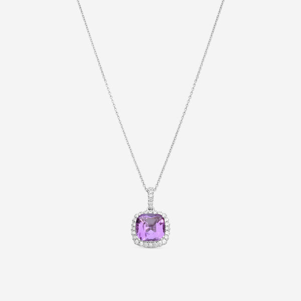 Goshwara Gossip 18K White Gold Amethyst Scallop Pendant JP0065-AM-W