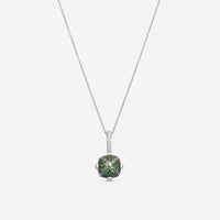 Goshwara Sugarloaf 18K White Gold Tsavorite and Diamond Pendant JP0067-TSAV-W