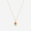 Goshwara Queen 18K Yellow Gold Oval Citrine Enamel Pendant JP0141-CT-ENWH-Y