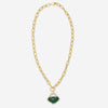 Goshwara G-One 18K Yellow Gold Carved Emerald & Diamond Pendant Necklace JP0189-EMY - THE SOLIST