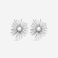 Assael Julie Parker 18K White Gold Pearl & Diamond Clip-On Earrings JPE0001