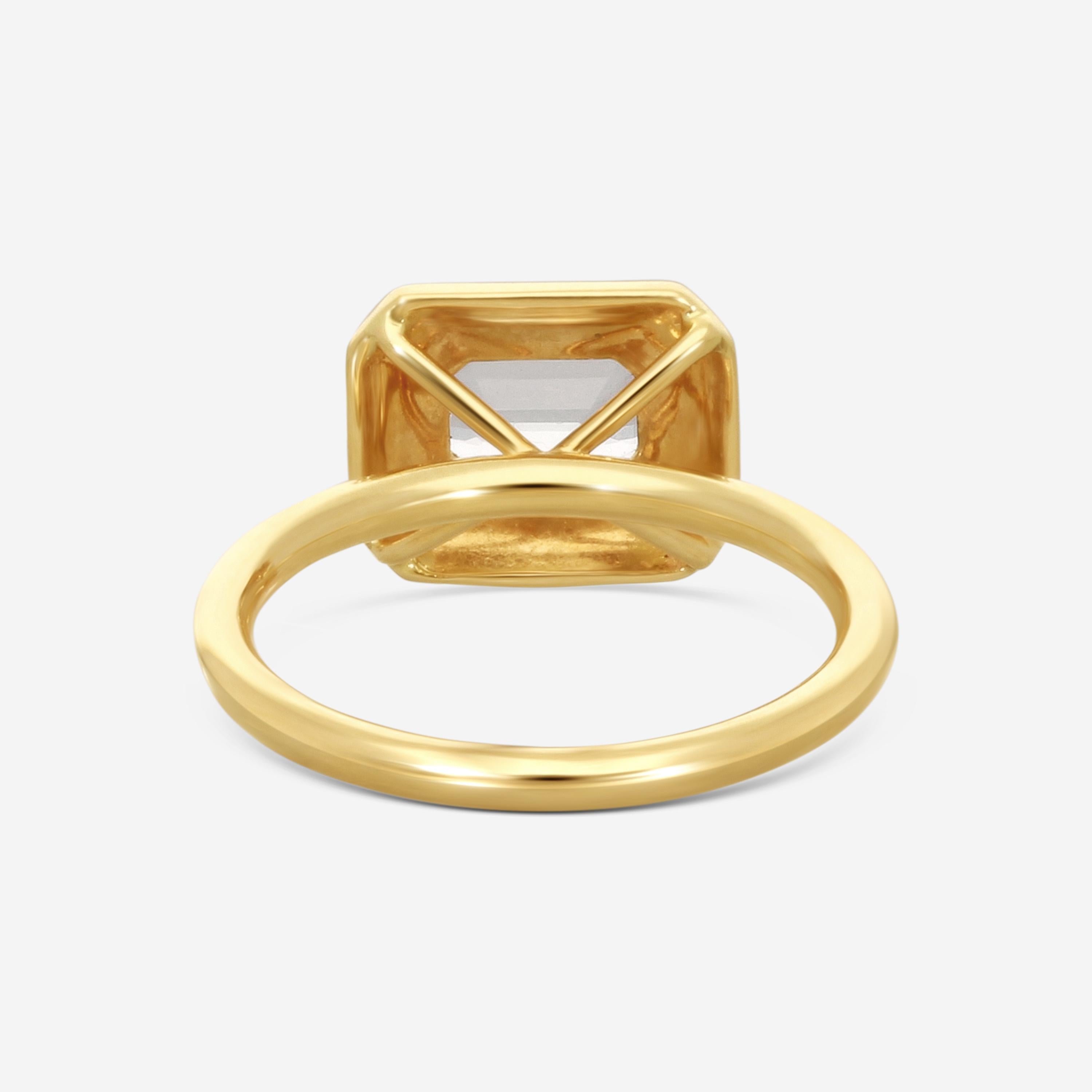 Goshwara Queen 18K Yellow Gold Enamel & Rock Crystal Ring Sz. 6.75 JR0291-RC
